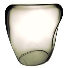 Side Table and Stool, Isola , Murano Blown Glass, Fumè, KANZ, available