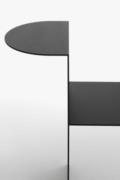 FUCINA "PIATTO" by Sam Hecht & Kim Collin, Black Metal Tall Round Side Table