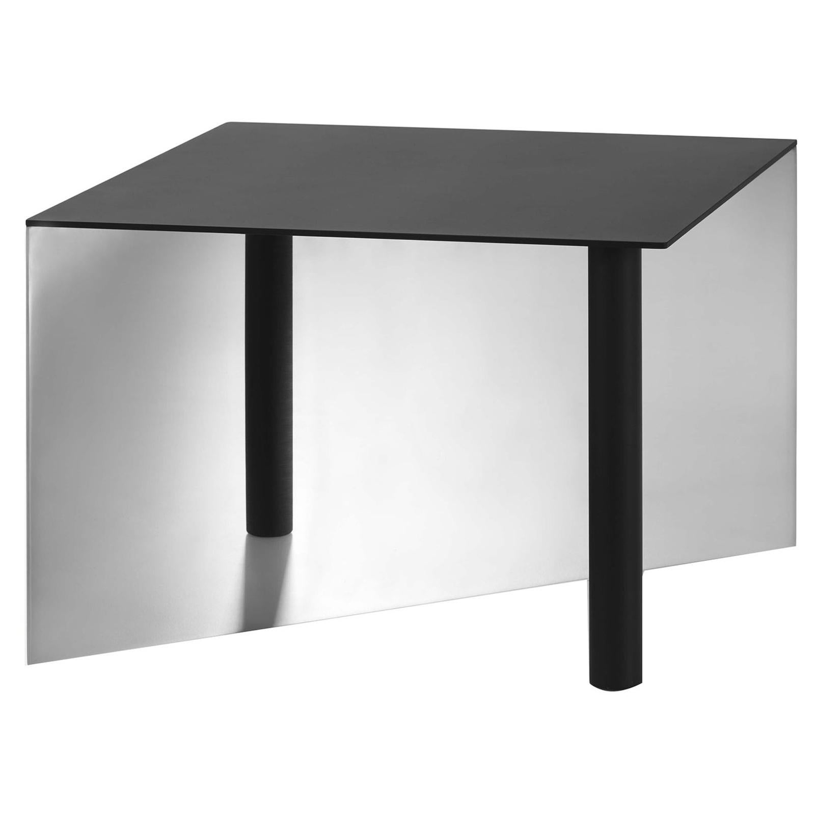 FUCINA "PIATTO" Sam Hecht & Kim Collin, Low Square Table Metal Steel Black For Sale