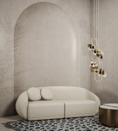 21st Century Polished Brass Hera Suspension Lamp by Creativemary