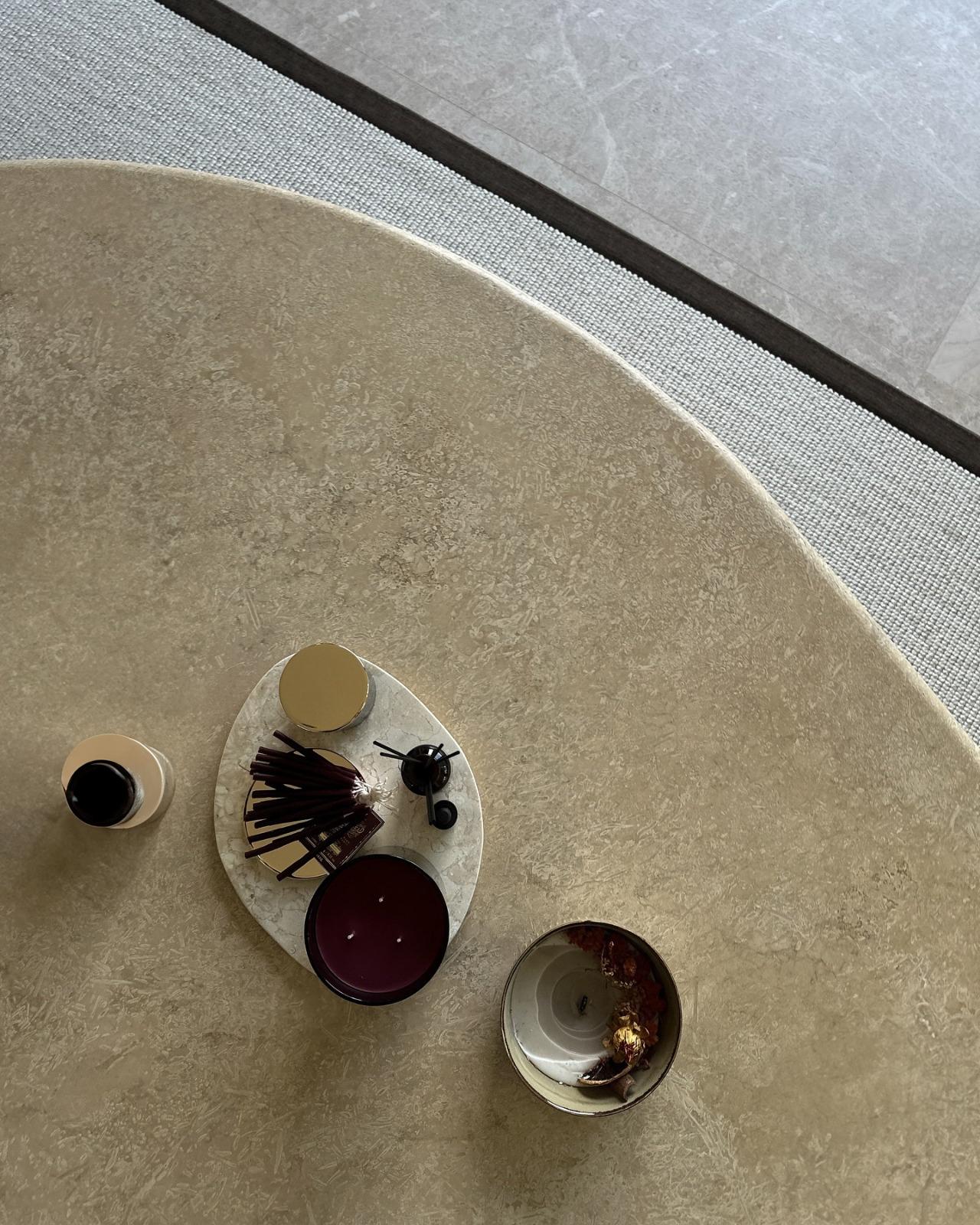 Custom Italian Travertine Coffee Table, Marble Center Table Table, Side Table In New Condition For Sale In İnegöl, TR