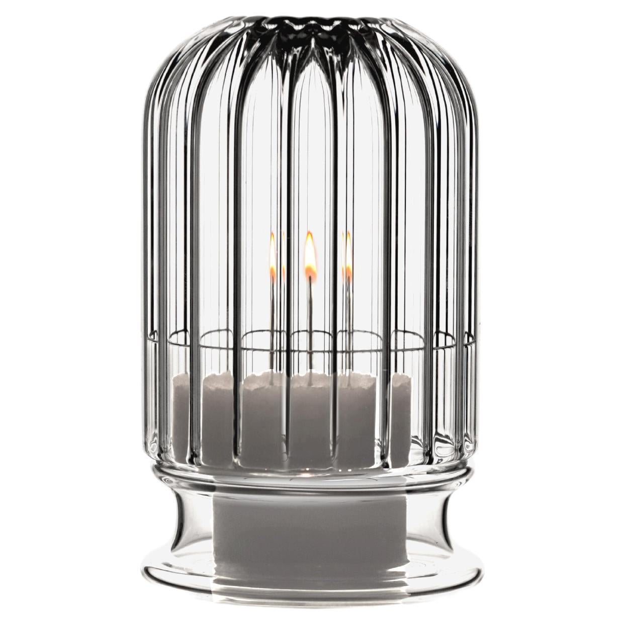 Set of 2 Glass Candle Lamps MOSCARDINO BIG, Handcrafted, Kanz For Sale