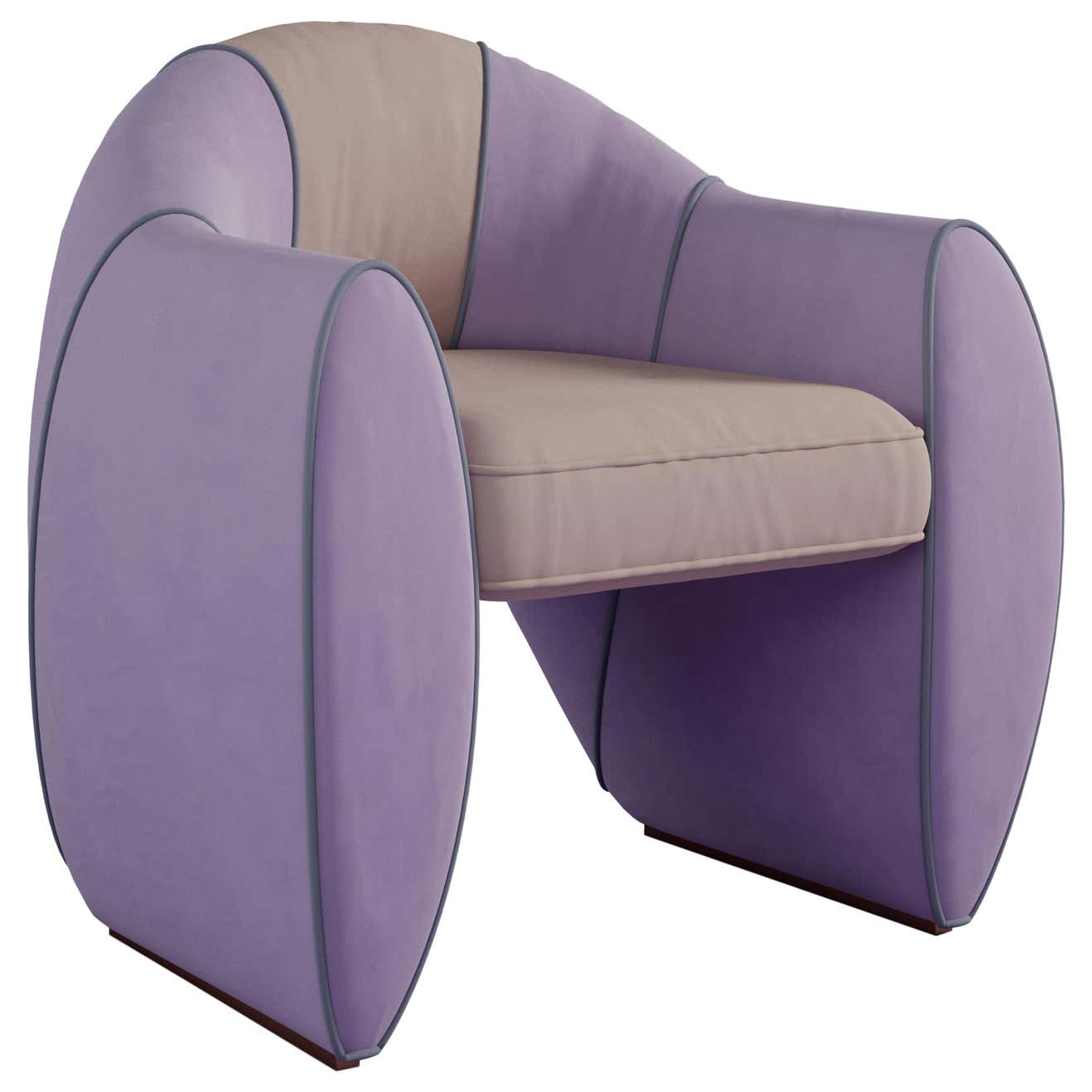 21st Century Viginti XX Dining Chair Cotton Velvet Wood Brass For Sale ...