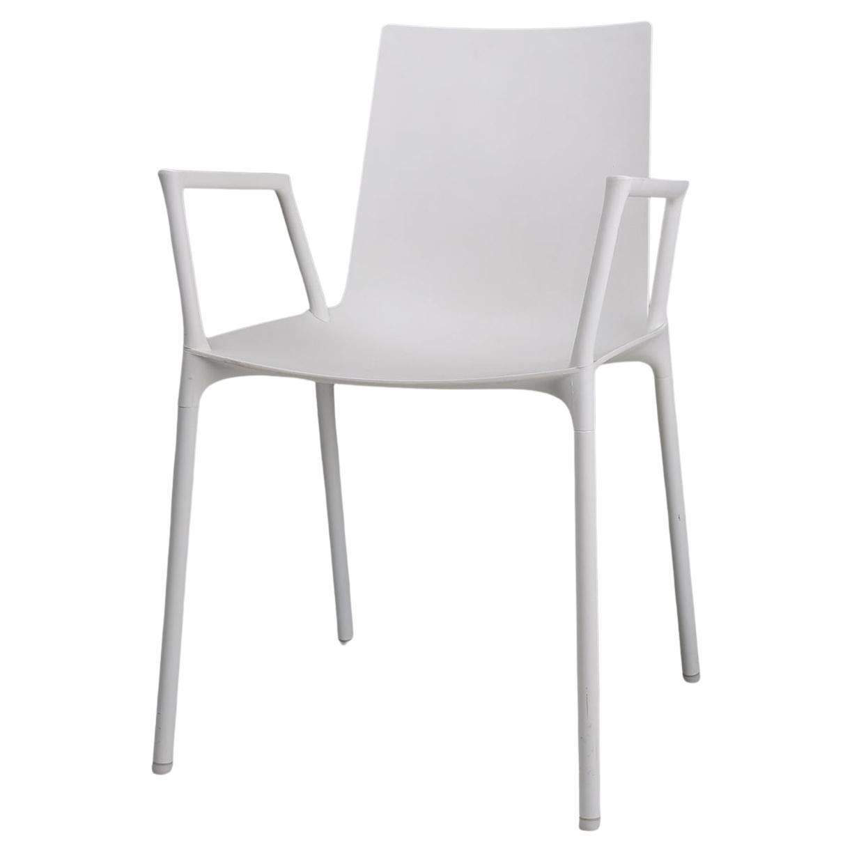 21th Century white design chair with armrests, Belgium