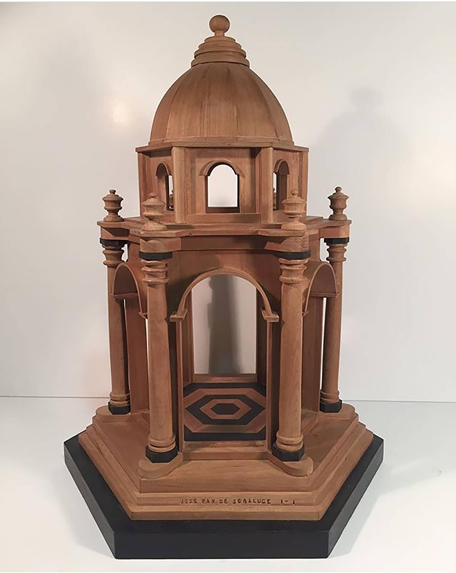 21th Century Wooden Neoclassical Architectural Model In Excellent Condition In Madrid, ES