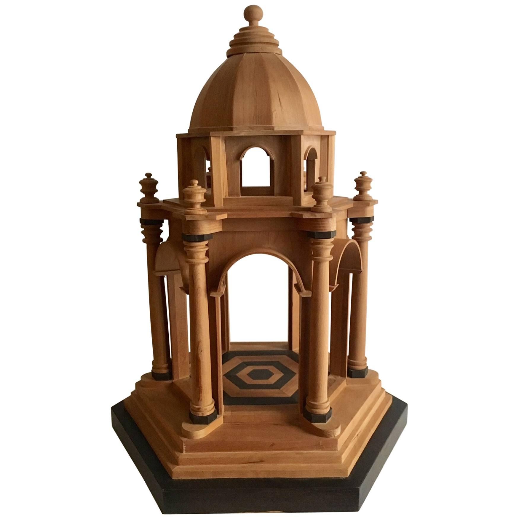 21th Century Wooden Neoclassical Architectural Model