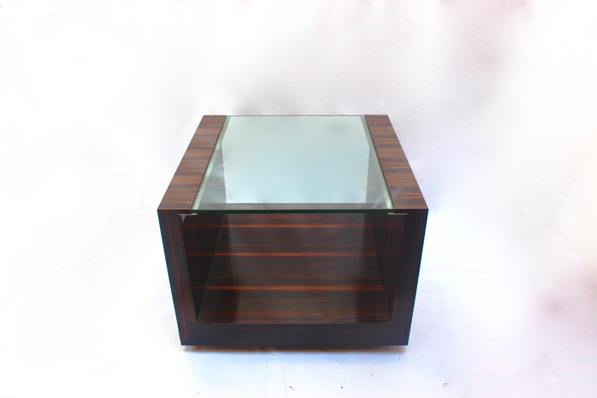 Stunning and exclusive, contemporary Macassar ebony coffee table 
