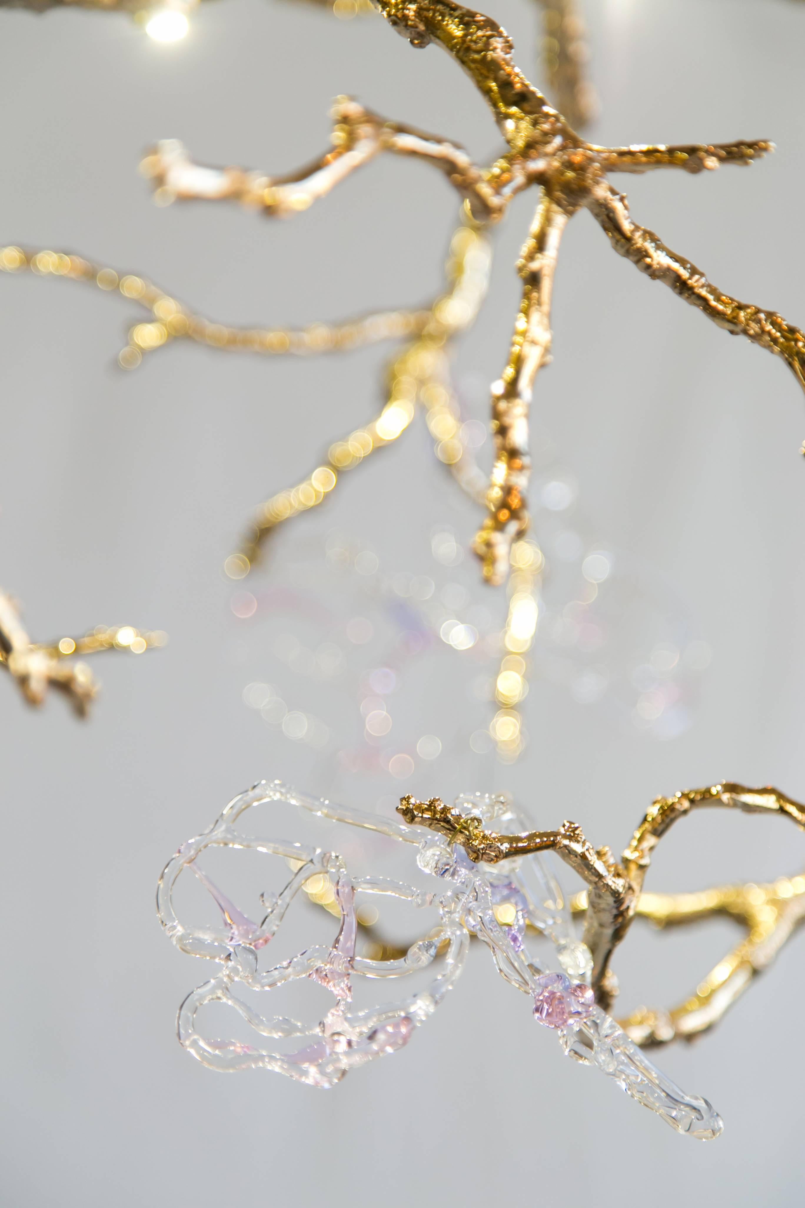 art glass chandelier modern