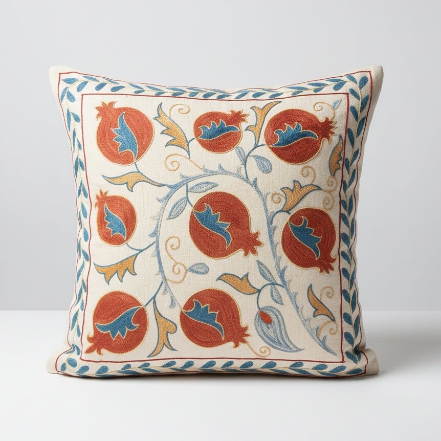 Funda de cojín 100% seda de 21 "x20". Almohada de encaje bordado. Cojín moderno en venta