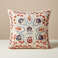 21"x20" 100% Silk Cushion Cover. Embroidered Lace Pillow. New Toss Pillow