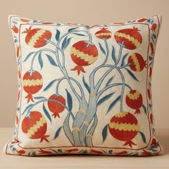 21"x20" All Silk Cushion Cover. Embroidered Pillowcase. Traditional Throw Pillow