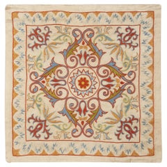 21"x20" couverture de coussin brodée en soie entièrement brodée. Taie d'oreiller faite à la main. New Toss Pillow