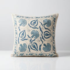 21"x20" Silk Accent Pillow. Traditional Cushion Cover. Embroidered Throw Pillow