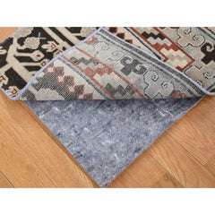 2'1"x2'1" Brown Samarkand Collection Sample Fragment 100% Wool Hand Knotted Rug