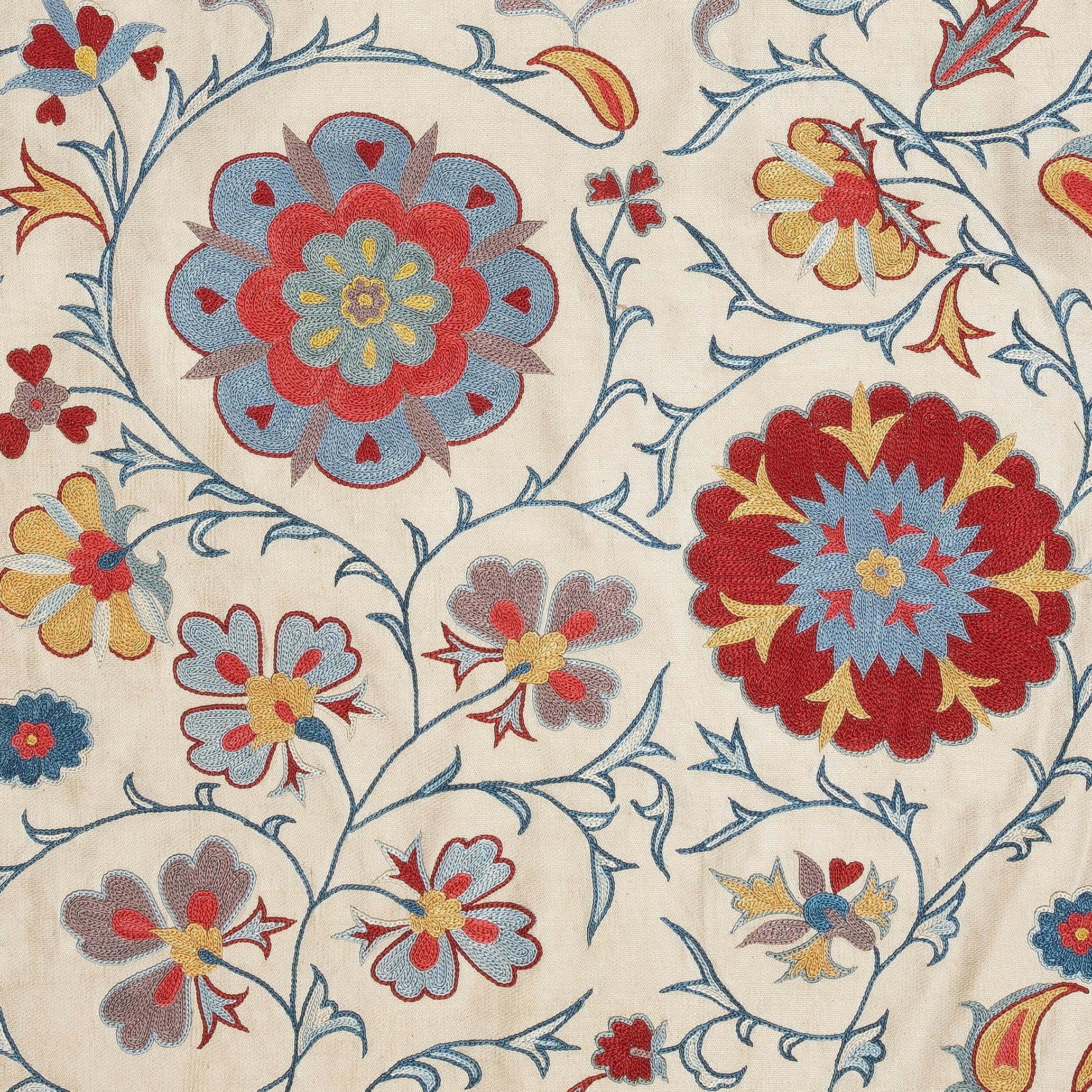 Nouvelle housse de coussin 100% soie brodée à la main - Art textile ouzbek authentique

Rehaussez votre décoration intérieure avec cette exquise housse de coussin Suzani brodée à la main, fabriquée à partir de 100 % de soie pure par des artisans