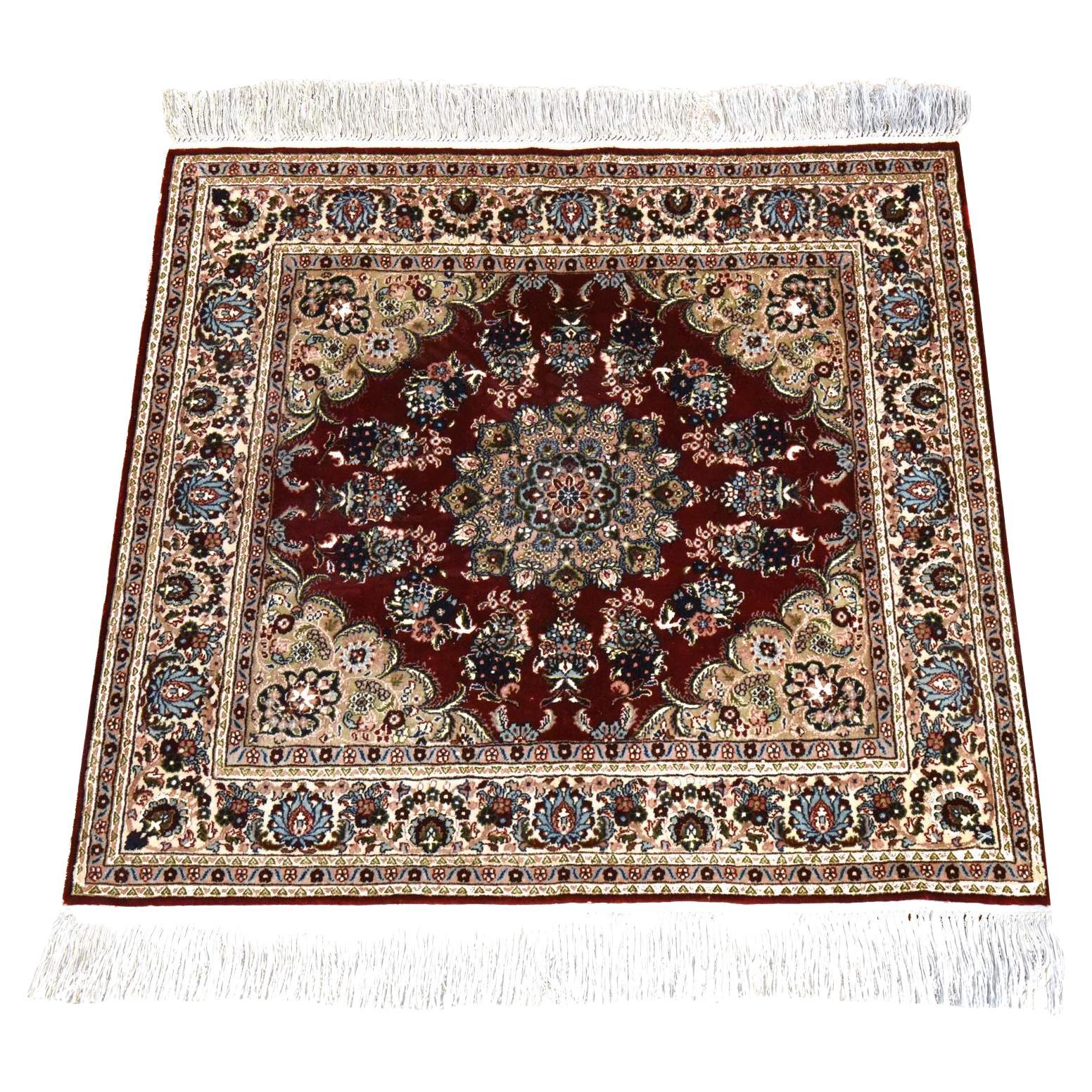 2
1 "x2
1" Rosso Super Fine Sino Persian Pure Silk 500 KPSI Tappeto in lana annodato a mano in vendita