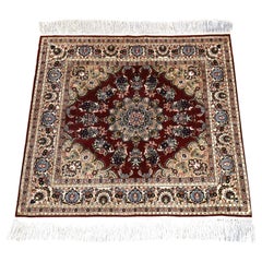 2
1 "x2
1" Rosso Super Fine Sino Persian Pure Silk 500 KPSI Tappeto in lana annodato a mano