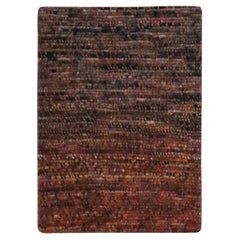 2'1"x2'10" Cinnamon Brown Hand Knotted Grass Design Pure Wool Mat Oriental Rug