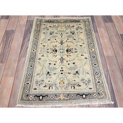 2'1 "x3' James White Alfombra anudada a mano 100% lana afgana Seeripe Heris Design