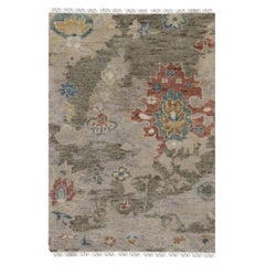 2
1 "x3
Taupe Grau Gebrochenes Muster mit Oushak Design Handgeknüpfter Wollteppich