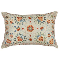 21"x30" 100% Silk Embroidered Lumbar Pillow Cover. Traditional Cushion Cover