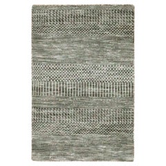 2'1 "x3'1" Tapis Echo Gray en laine teintée à la main Grass Design Rug