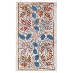 21x34 in Embroidered 100% Silk Wall Hanging. New Tablecloth. Boho Wall Decor