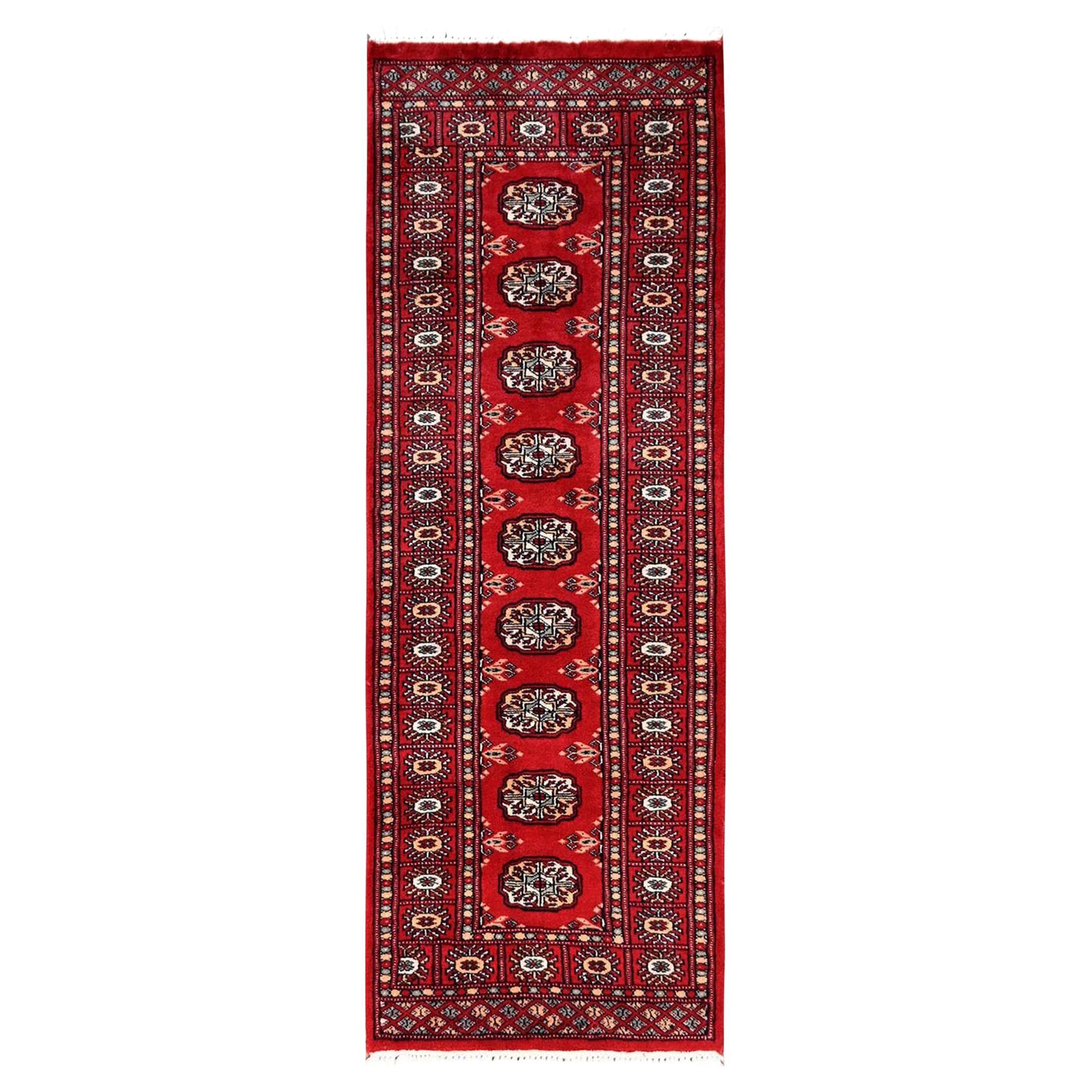 2
1"x6
2" Auburn Red, Pure Wool, Princess Bokara, Hand Knotted, Runner Rug