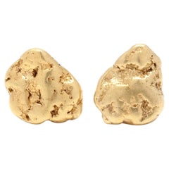 22/14K Gold Nugget Stud Earrings