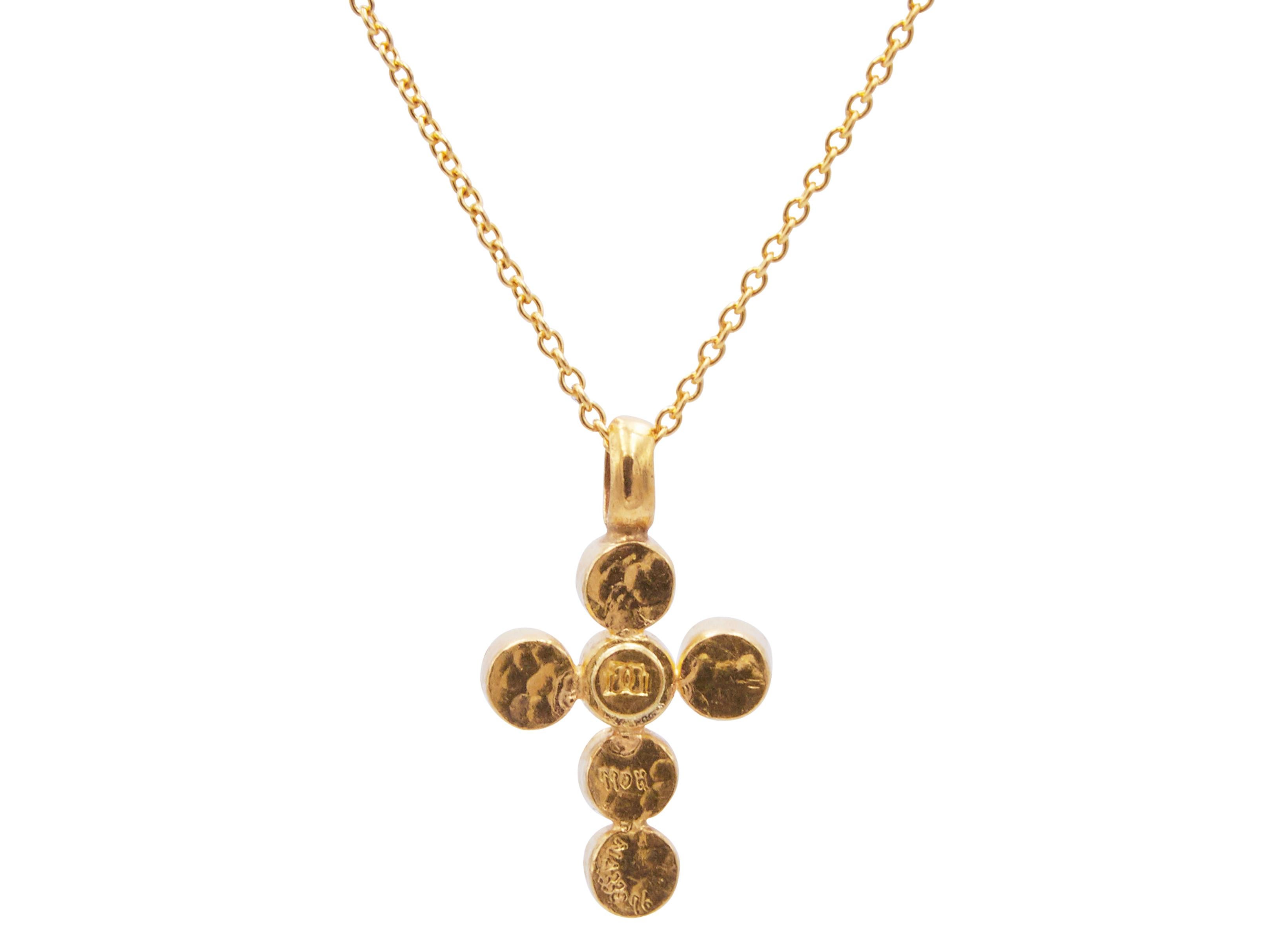 GURHAN 22-24 Karat Hammered Yellow Gold Rosecut Black Diamond Pendant Necklace (Zeitgenössisch) im Angebot