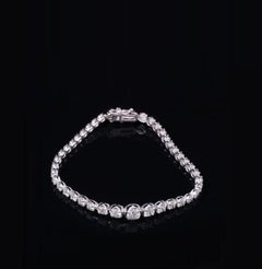 22, 500 18KT Important Magnificent Glittering Graduated Diamond Tennis Bracelet