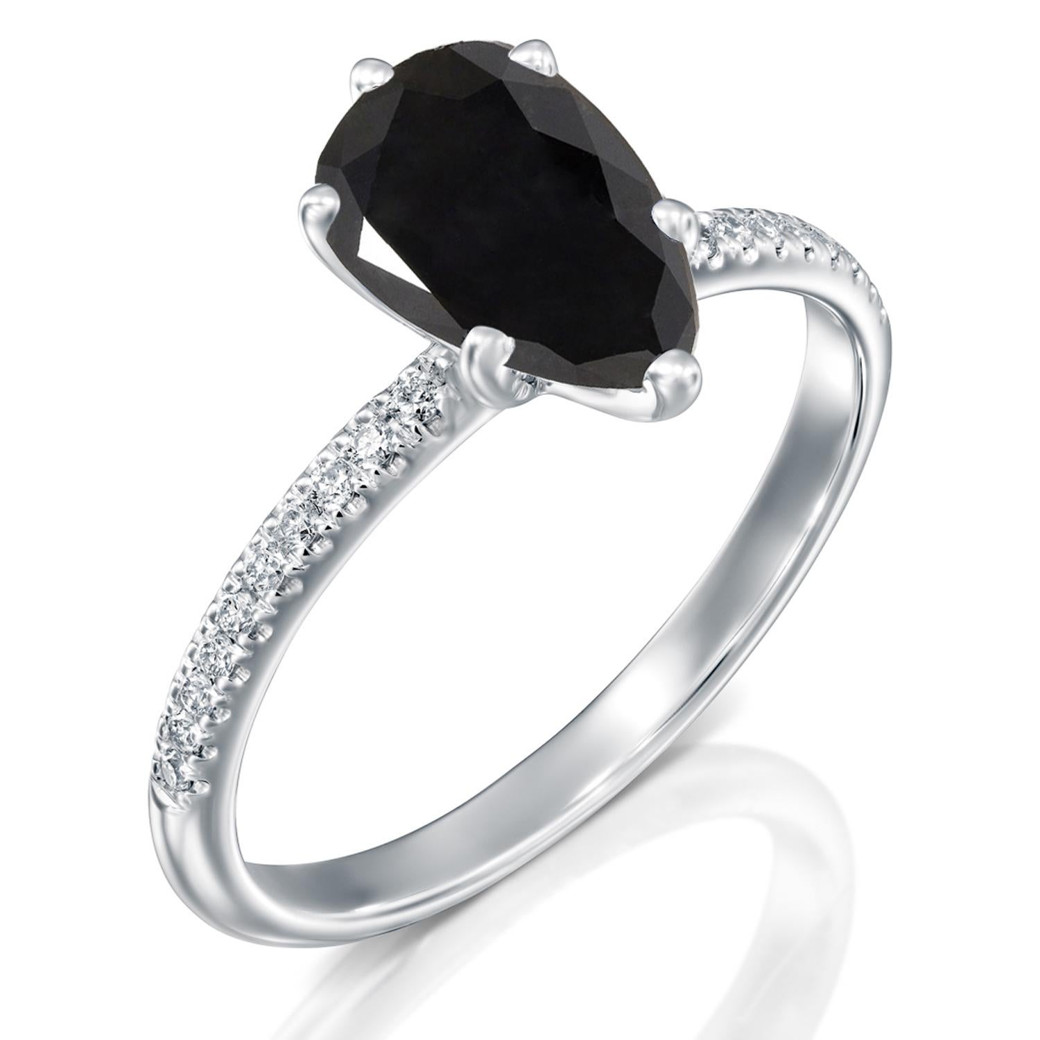 vintage style black diamond engagement rings