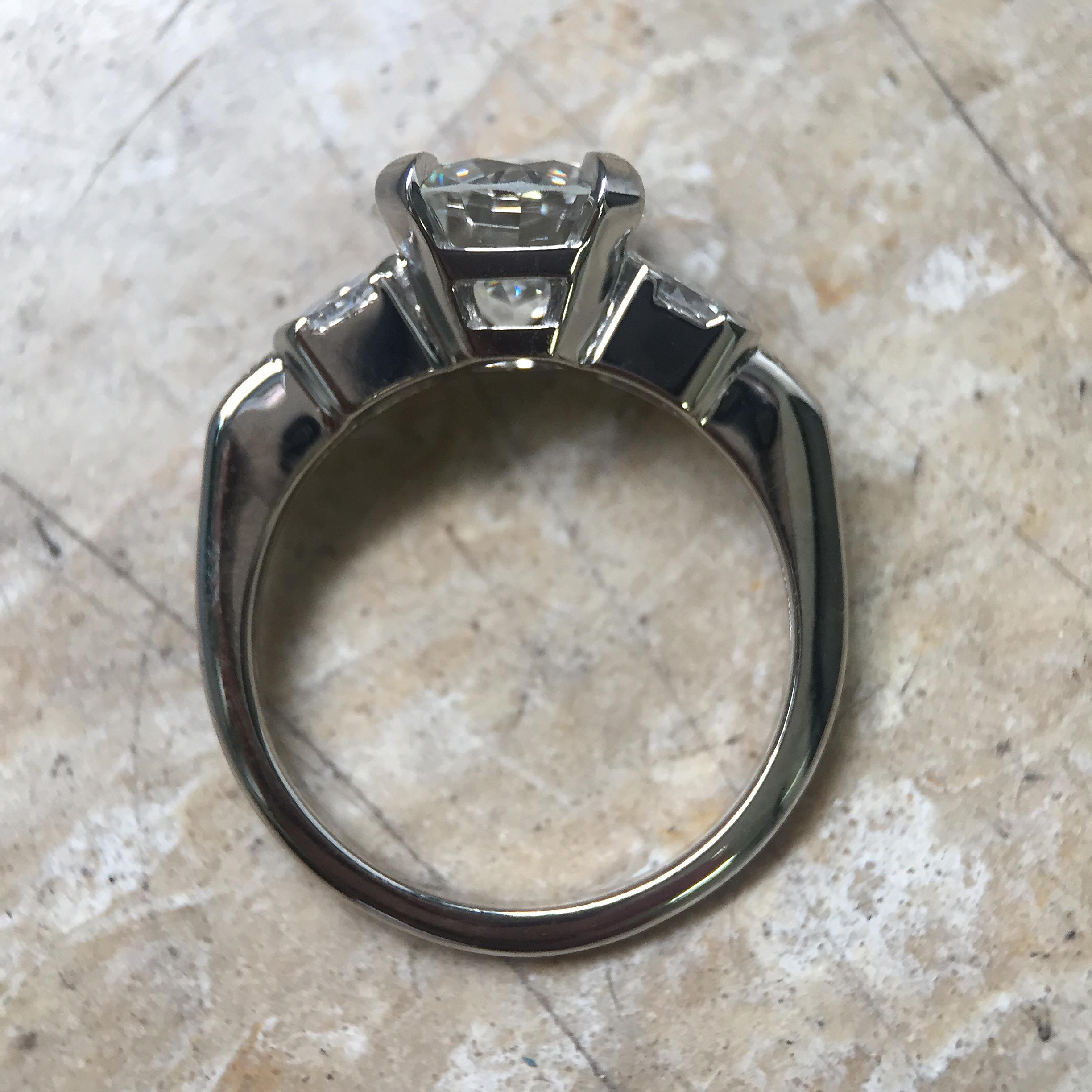 2.2 Carat Approximate, Round Diamond Ring with Pear Shapes, Ben Dannie In New Condition For Sale In West Hollywood, CA