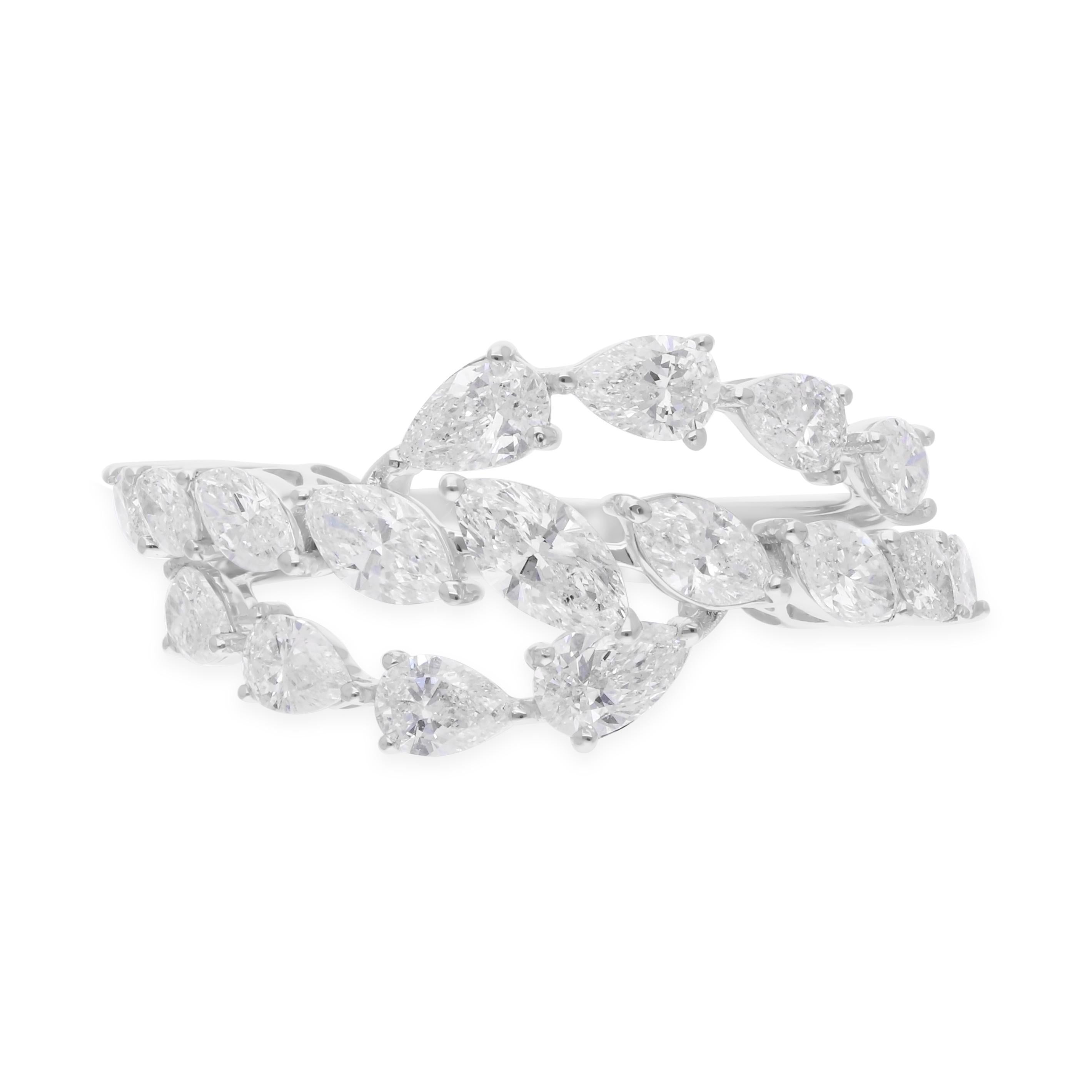 in vendita:  Anello nuziale con diamante naturale SI/HI certificato da 2,2 carati in oro bianco 14 carati 5