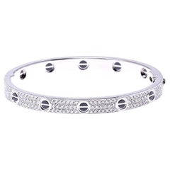 Antique 2.2 Carat Diamonds 18K White Gold Bracelet 