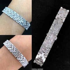 Bracelet en or blanc 18 carats et diamants 22 carats