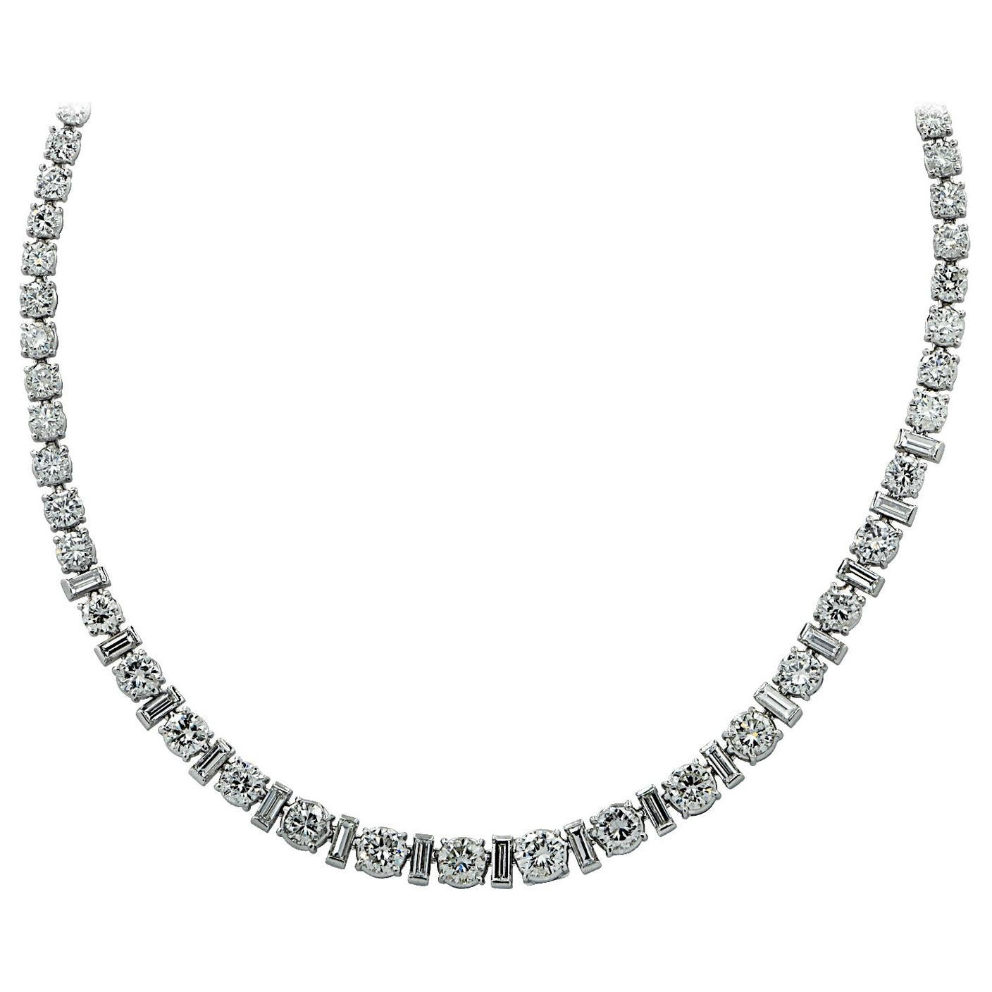 22 Carat Diamond Riviere Necklace