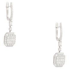 2.2 Carat Multi-Shape Diamond Drop Earrings 18 Karat In Stock