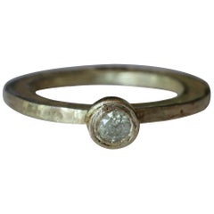 .22 Carat Yellow Diamond 18 Karat Gold Alternative Engagement Bridal Ring