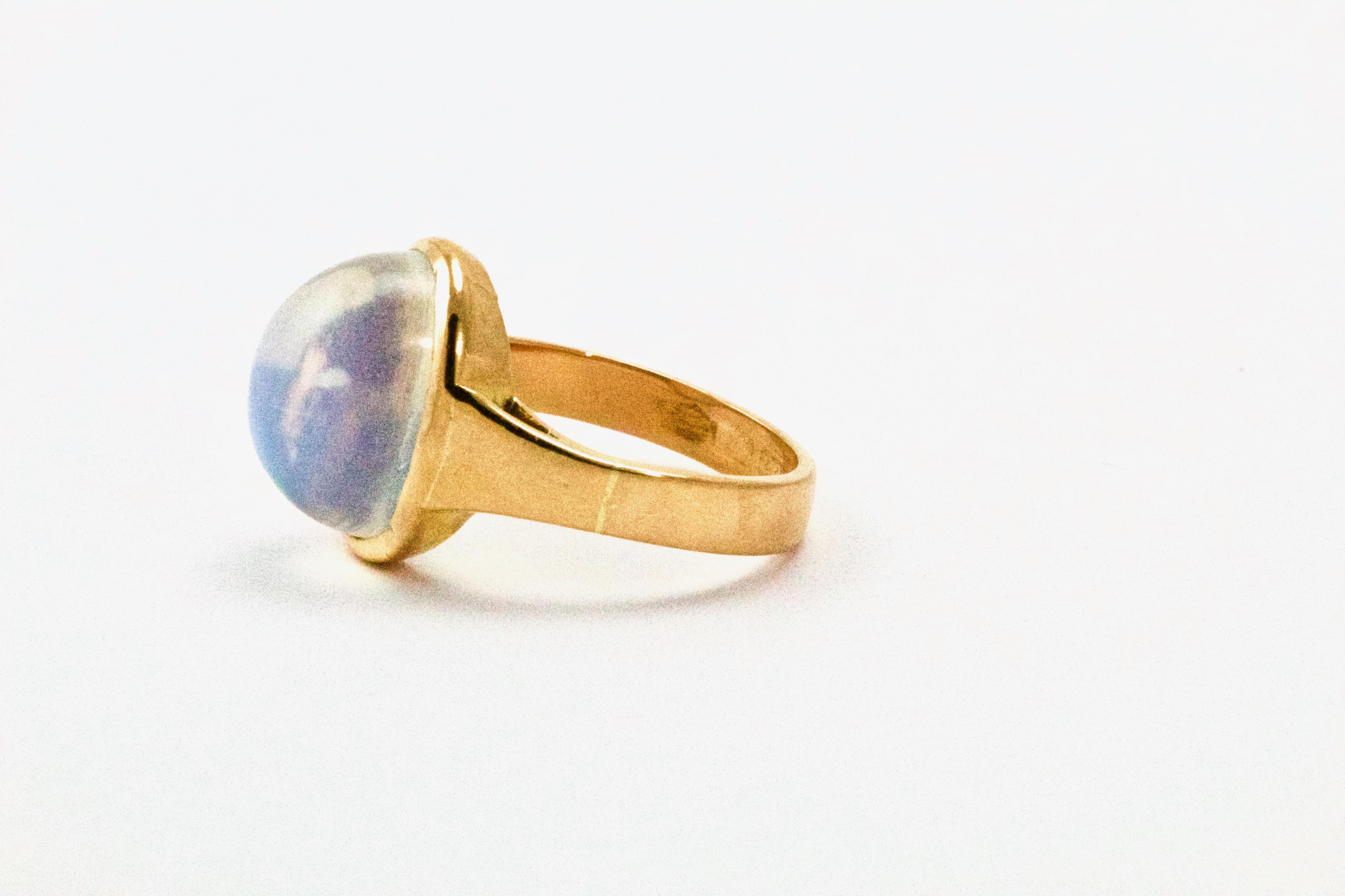 moonstone pinky ring