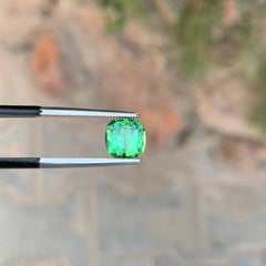 2.2 Carats Natural Mint Green Cushion Cut Tourmaline for Ring Jewellery