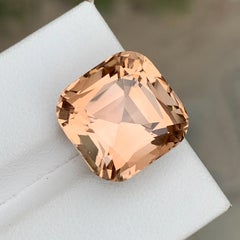 22 Carats Square Cushion Cut Champagne Color Topaz for Pendant Jewellery 15 mm