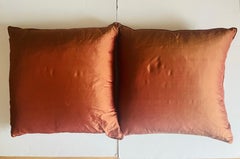 22” Copper Silk Taffeta Pillows Feather Down