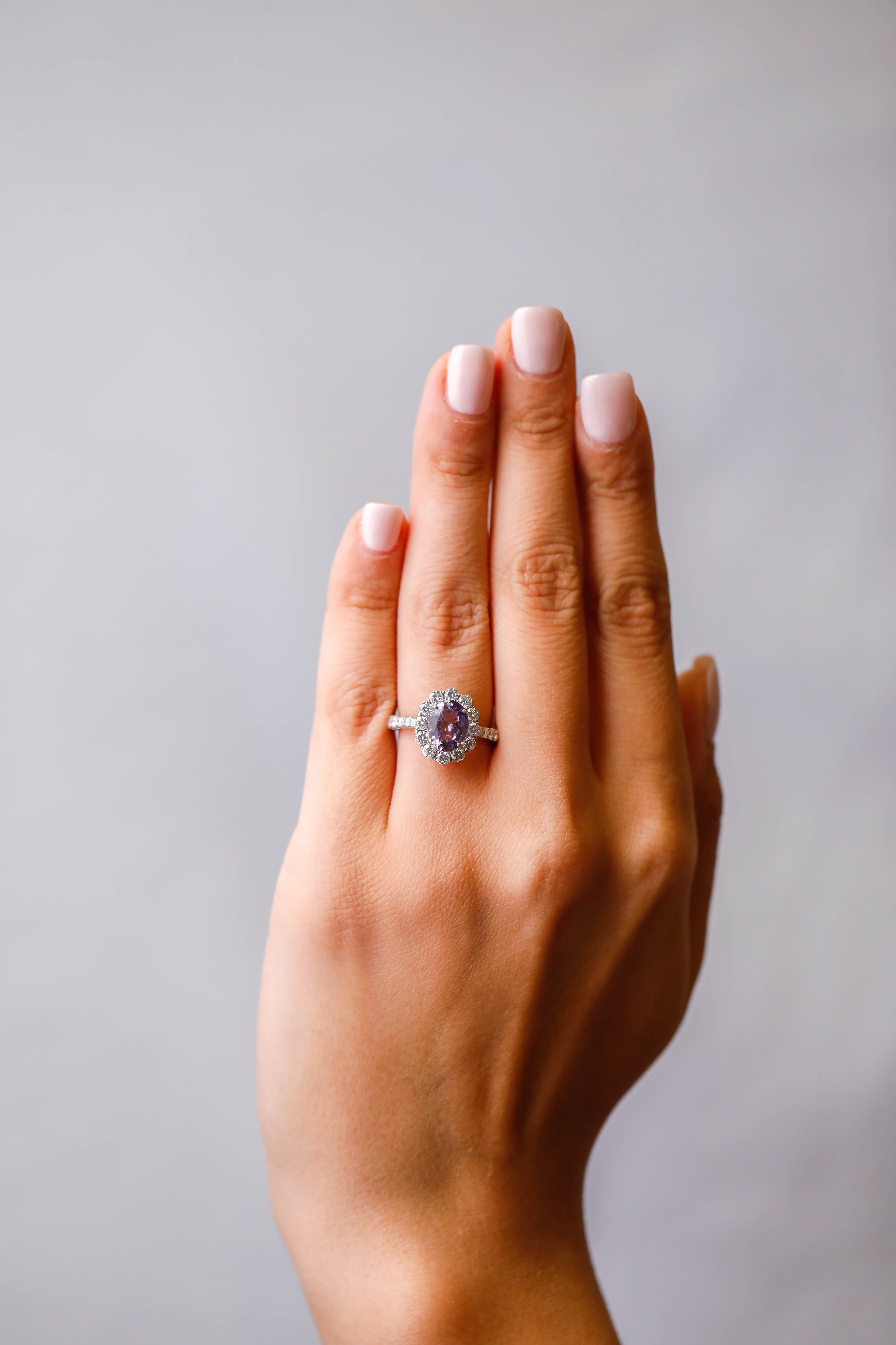 pink tanzanite ring