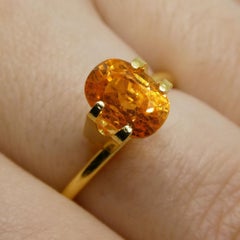2.2 ct Cushion Vivid Fanta Orange Mandarin Spessartite/Spessartine Garnet