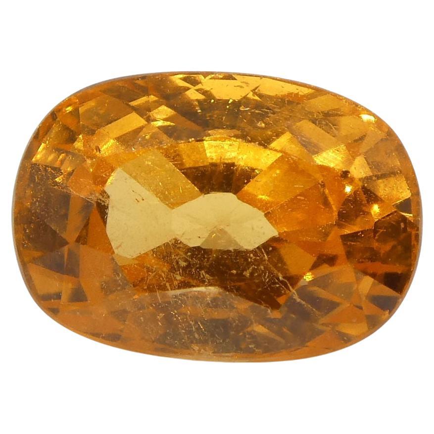 2.2 ct Cushion Vivid Fanta Orange Spessartite/Spessartine Garnet For Sale