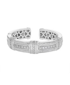 Manschettenarmband Judith Ripka, 2,2 Karat Diamanten und 83 Gm 18 Karat Gold