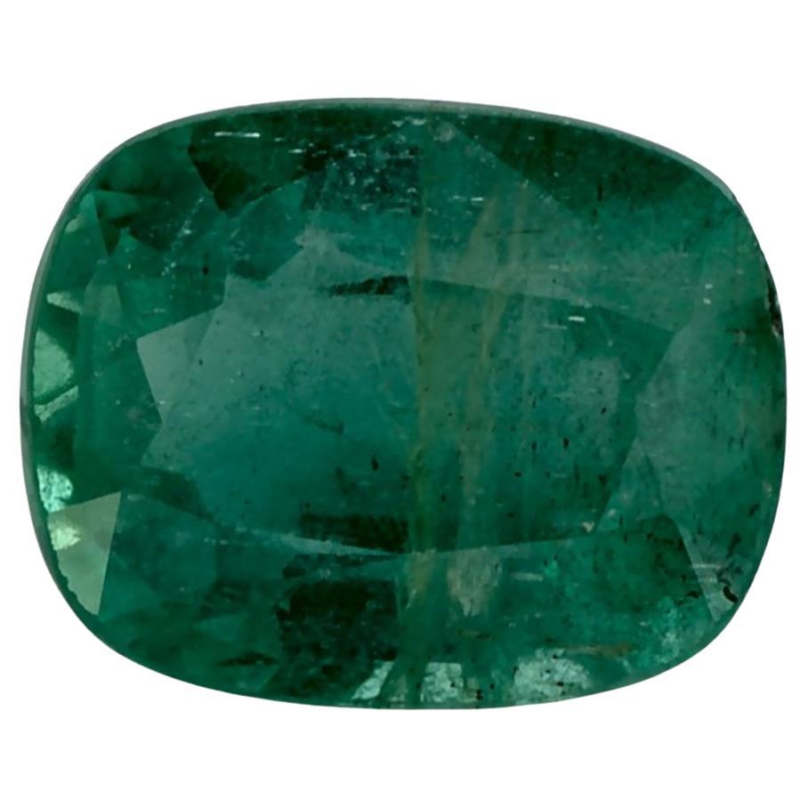 2.20 Ct Emerald Cushion Loose Gemstone For Sale