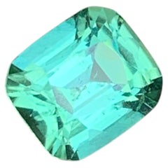 2.2 Cts Seafoam Mint Green Cushion Cut Tourmaline Gemstone for Jewellery 8 mm
