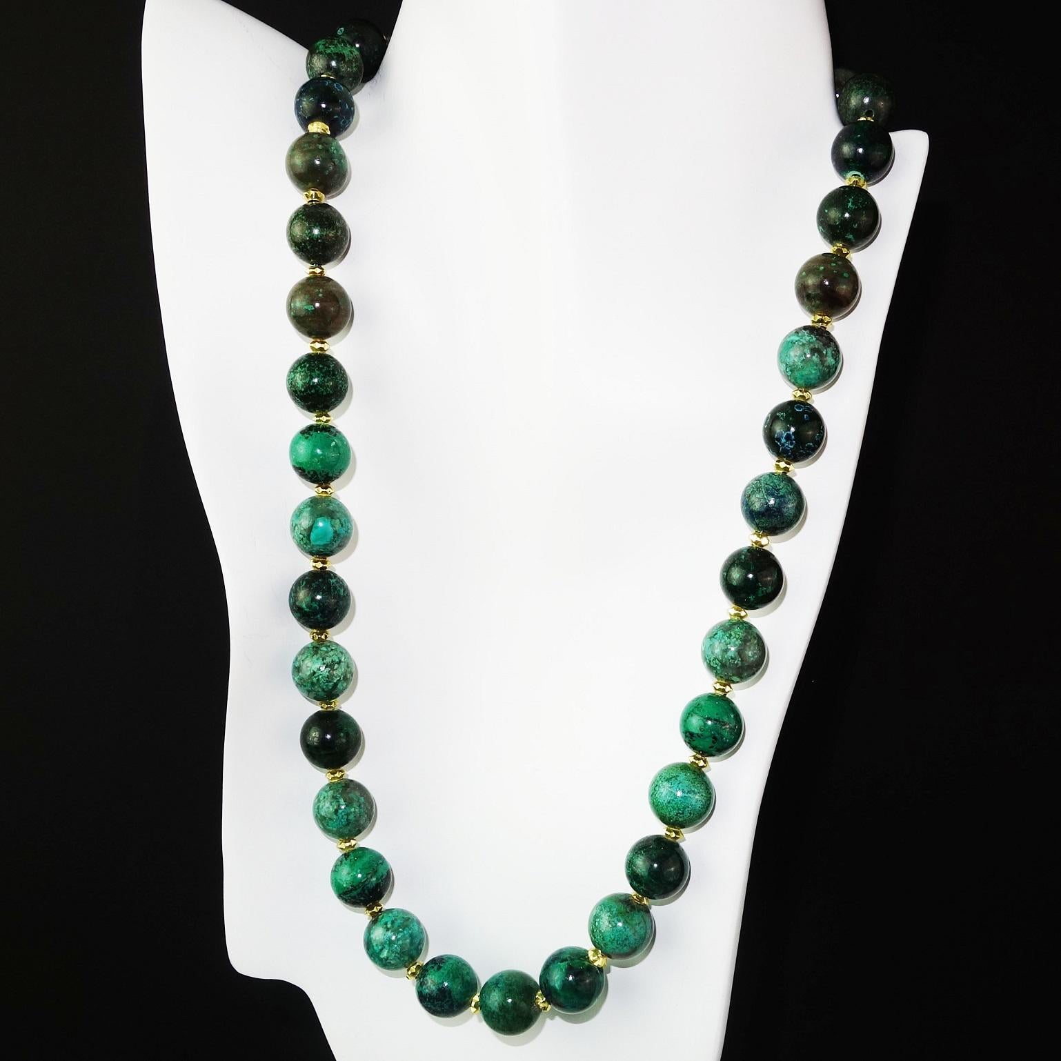 Artisan AJD Stunning Green Congolese Chrysocolla Necklace